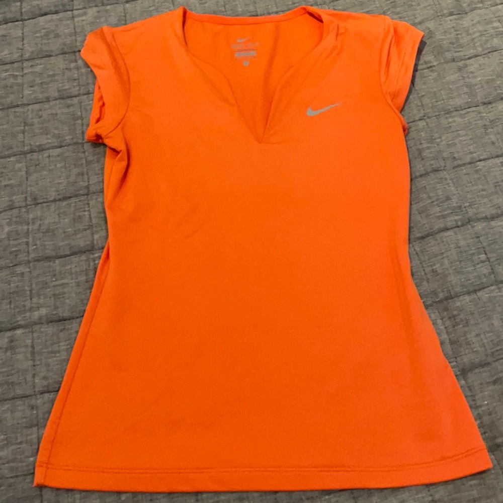 Orange/ coral Nike dryfit top